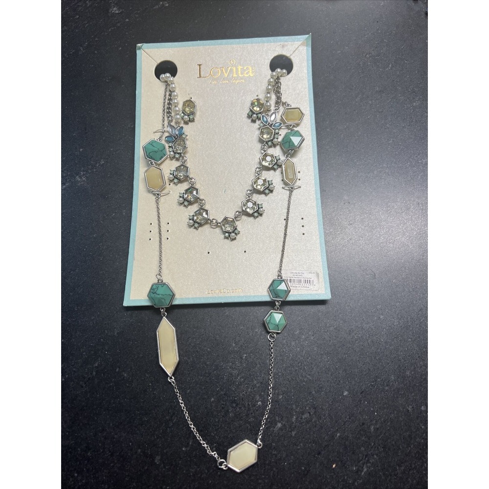 New With Tags Lovita & Co Arctic Nights Necklace & Earring Set Retails $48